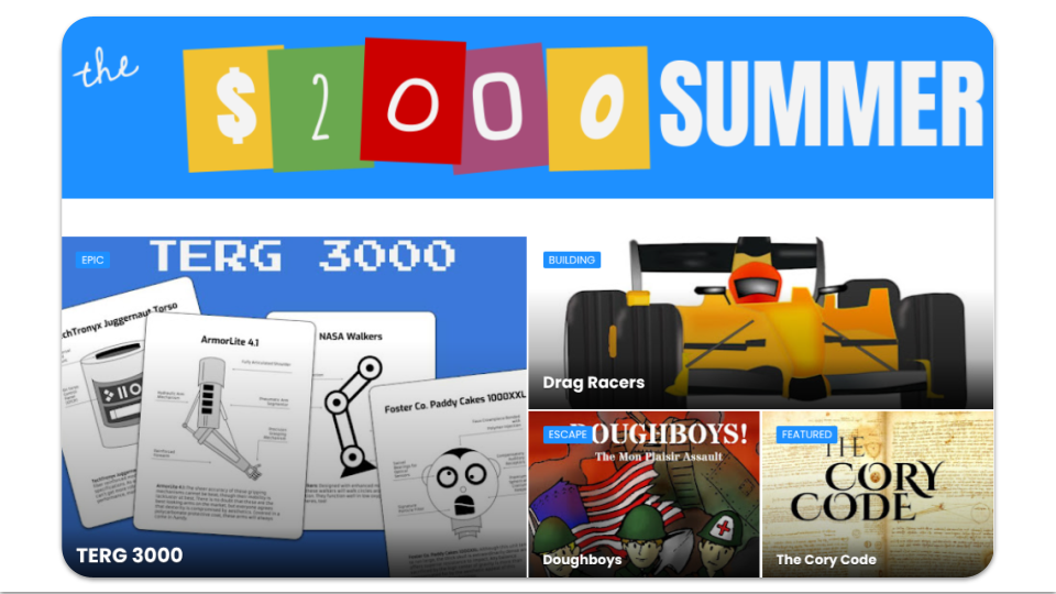 Screenshot of 2K Summer website